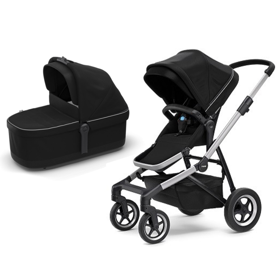 THULE Kočárek Sleek + hluboká korba Midnight Black