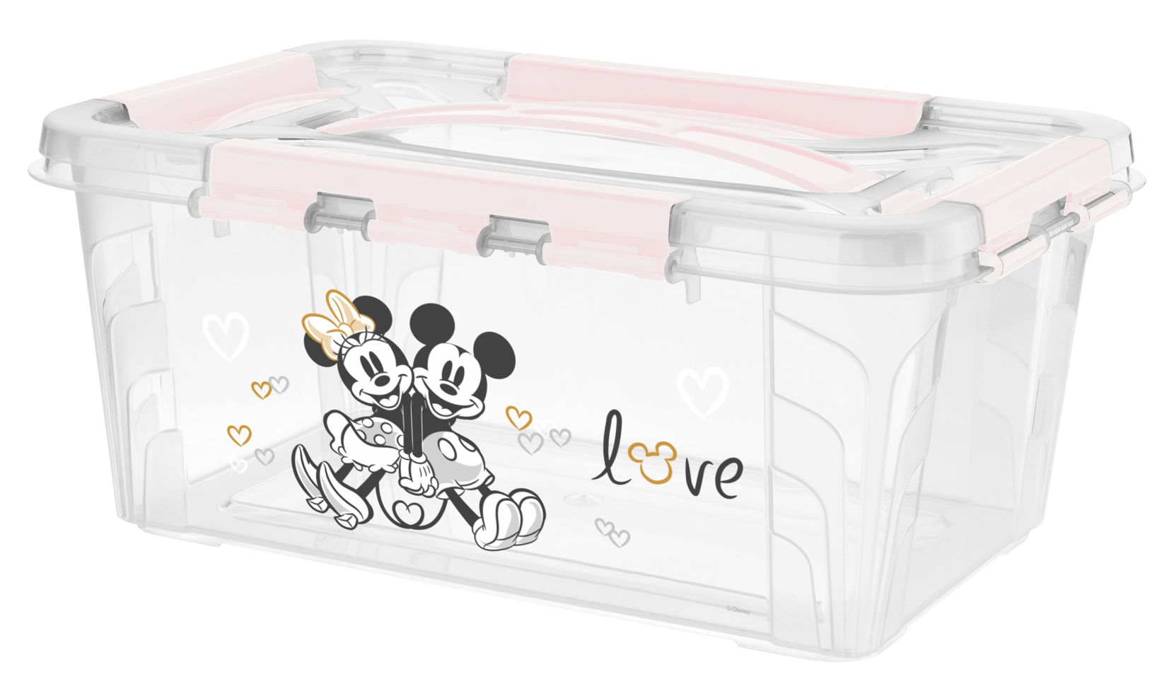 KEEEPER Domácí úložný box "Mickey & Minnie" Pastelová růžová