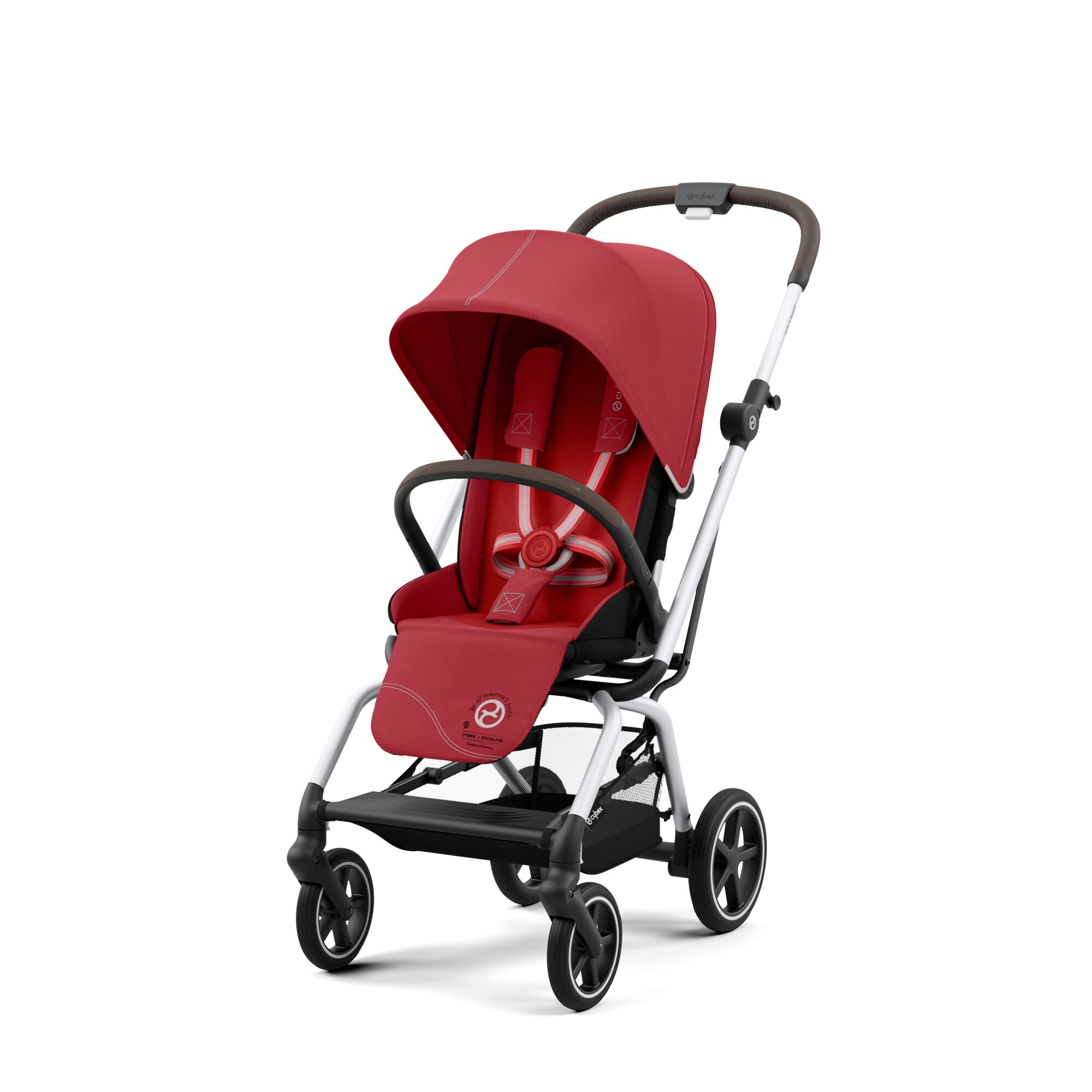 CYBEX Kočárek Eezy S Twist+ 2 silver Hibiscus Red