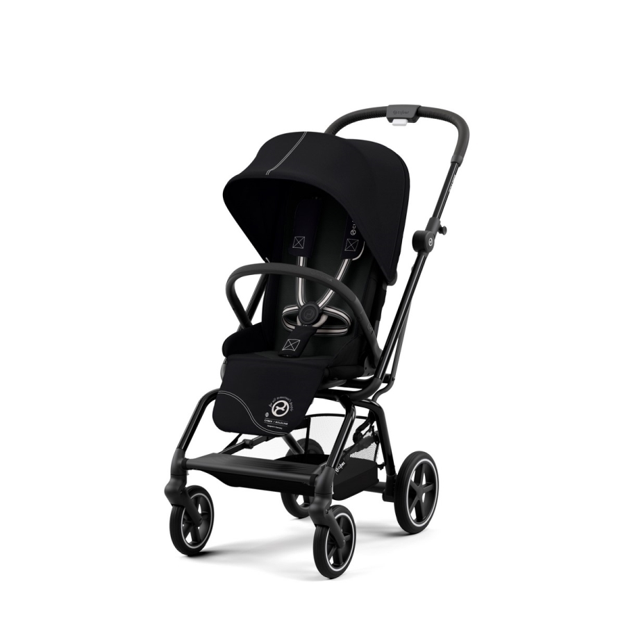 CYBEX Kočárek Eezy S Twist+ 2 black leather Moon Black