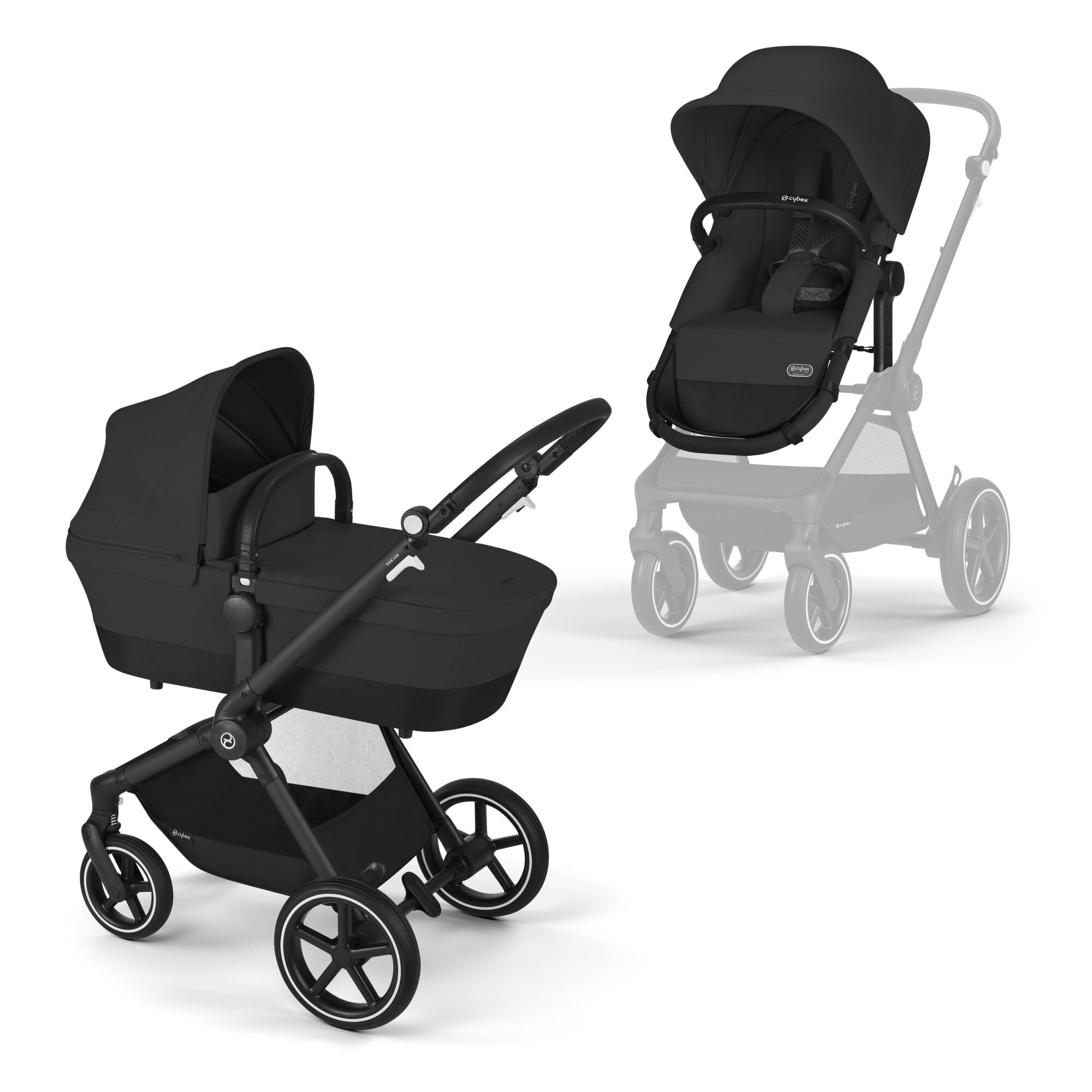 CYBEX Kočárek EOS Lux BLK Moon Black