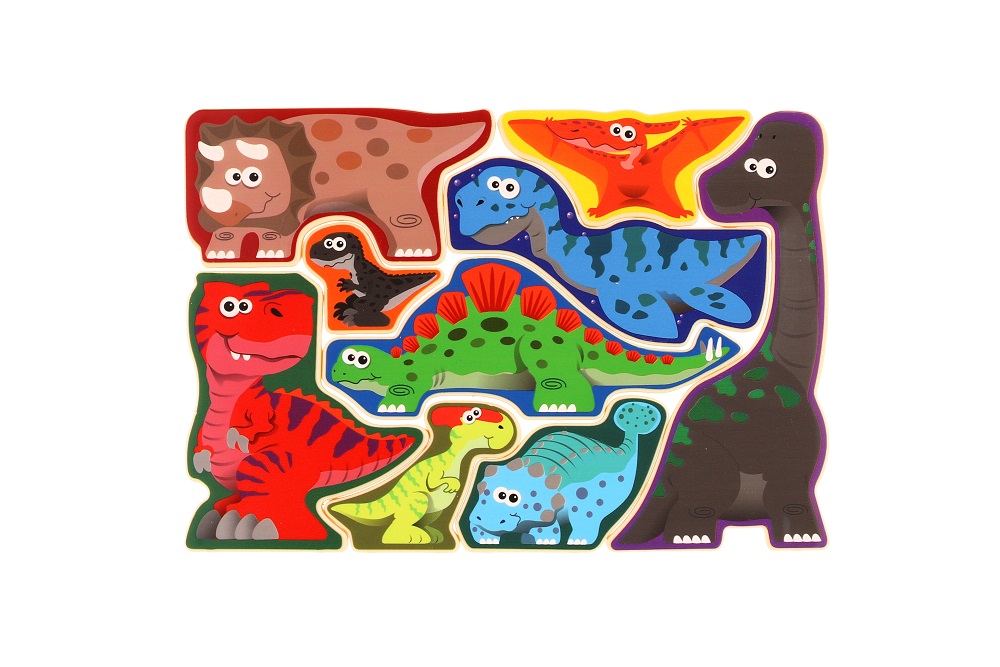 TEDDIES Puzzle/Vkládačka Dinosauři