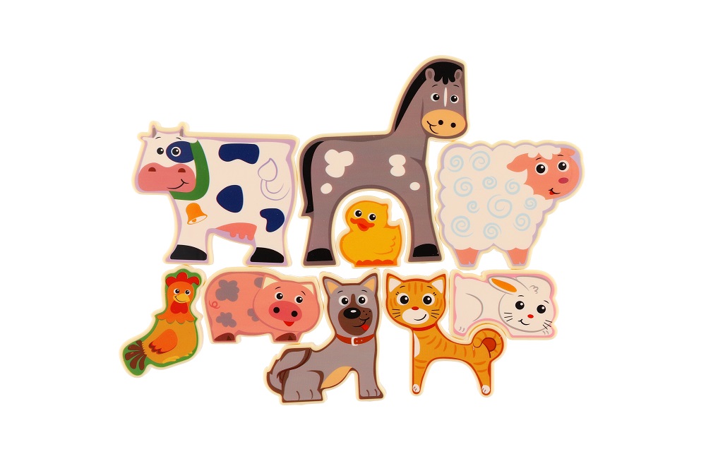 TEDDIES Puzzle/Vkládačka Farma