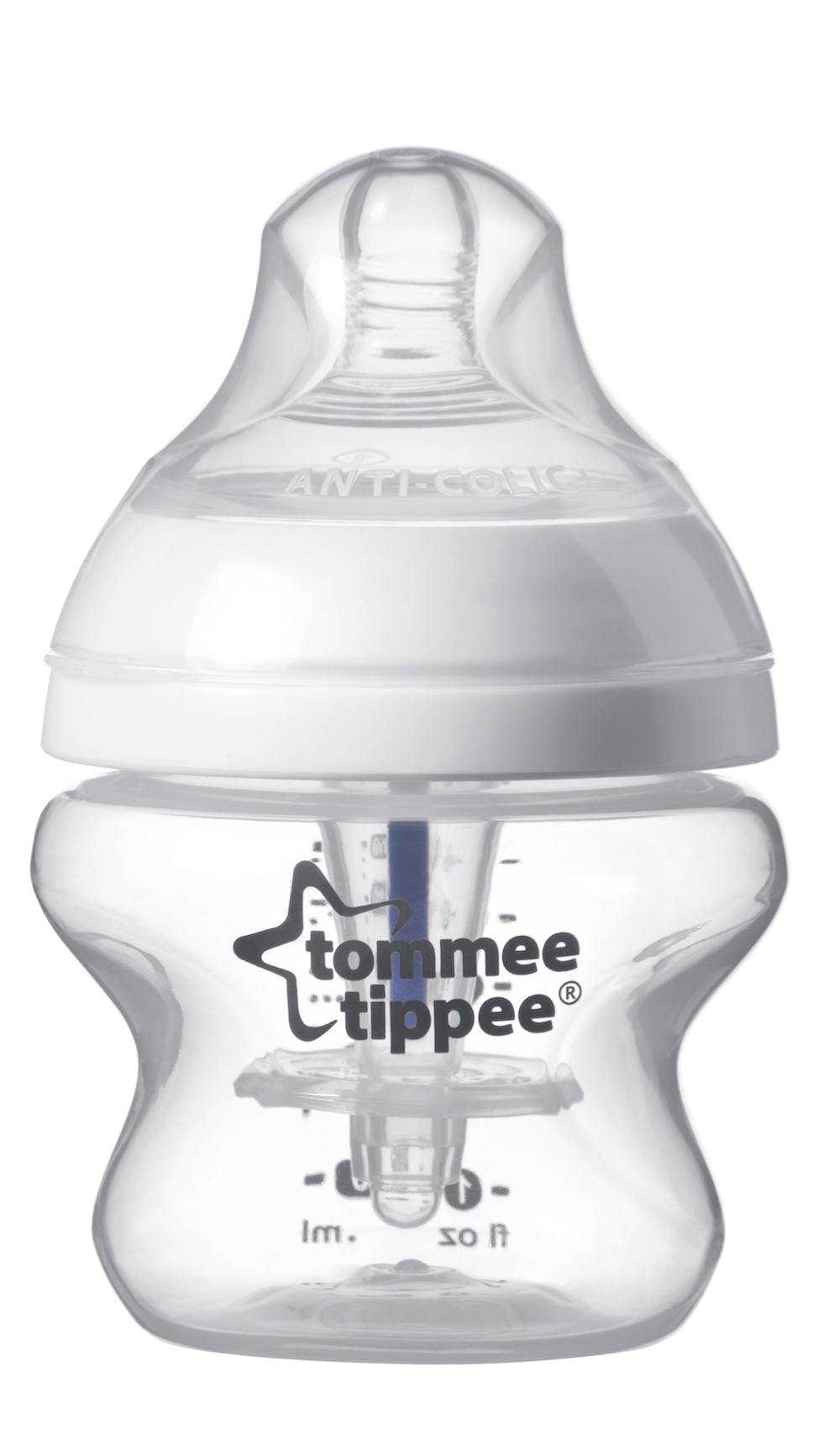 TOMMEE TIPPEE Kojenecká lahev advanced, ANTI-COLIC, pomalý průtok, modrá, 0+, 150 ml, 1ks