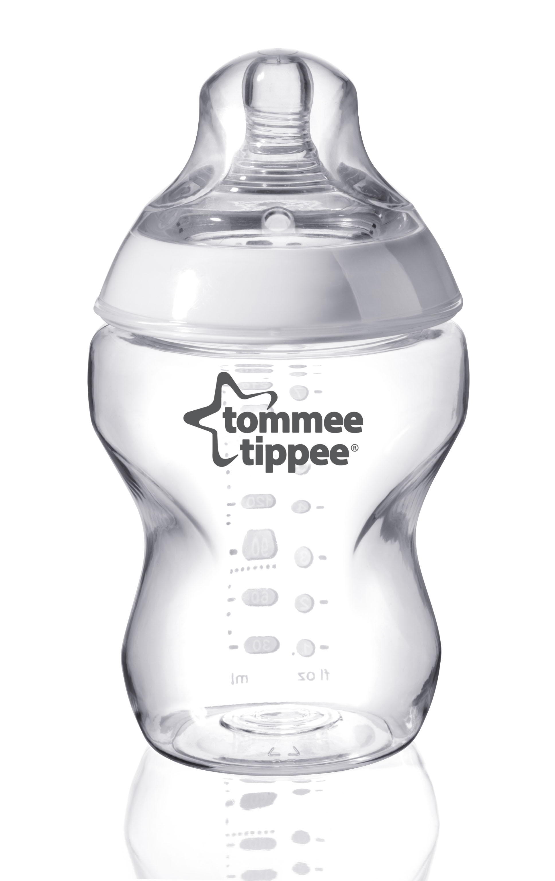 TOMMEE TIPPEE Kojenecká lahev, ANTI-COLIC, bílá, pomalý průtok  0+, 1ks, 260 ml