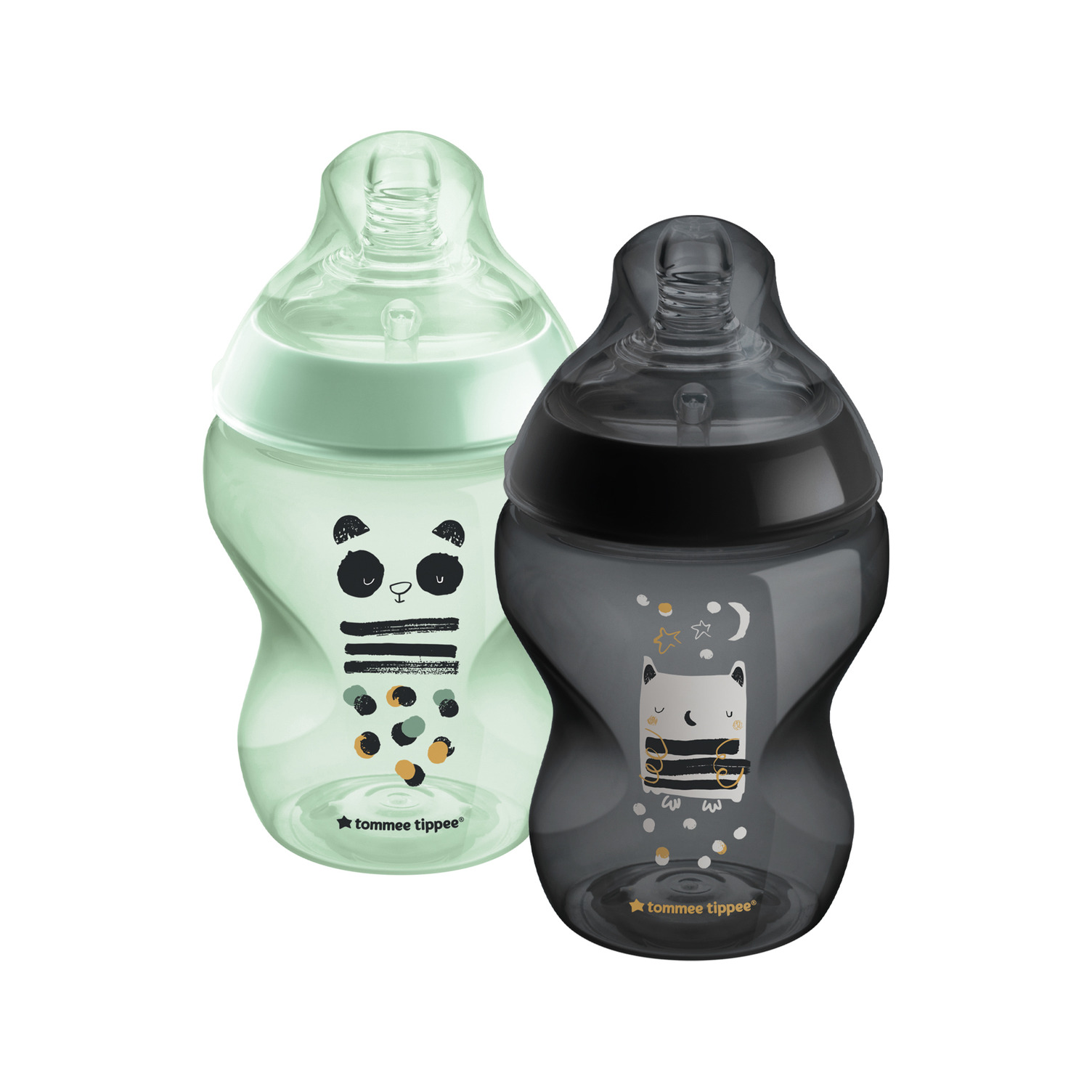 TOMMEE TIPPEE Kojenecká lahev, ANTI-COLIC, 0+, 260 ml, Ollie a Pip, 2ks