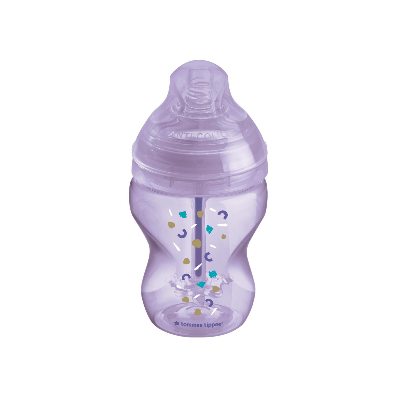 TOMMEE TIPPEE Kojenecká lahev ANTI-COLIC, advanced, 0+, 260 ml, fialová, 1ks