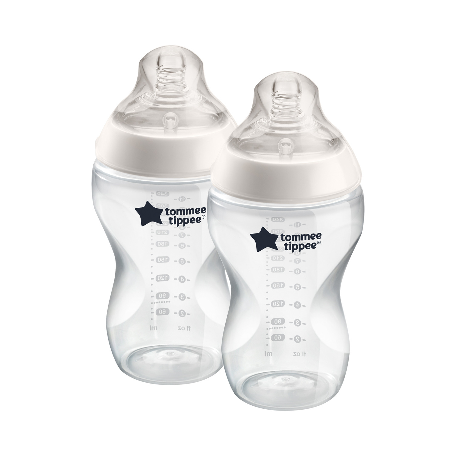 TOMMEE TIPPEE Kojenecká lahev ANTI-COLIC, transparent, 340 ml, 2ks