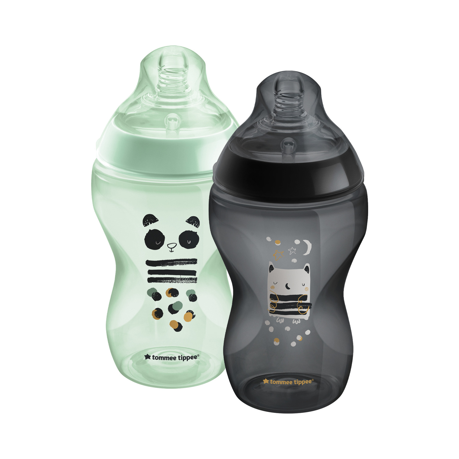 TOMMEE TIPPEE Kojenecká lahev ANTI-COLIC,  0+, 340 ml, Ollie a Pip, 2ks