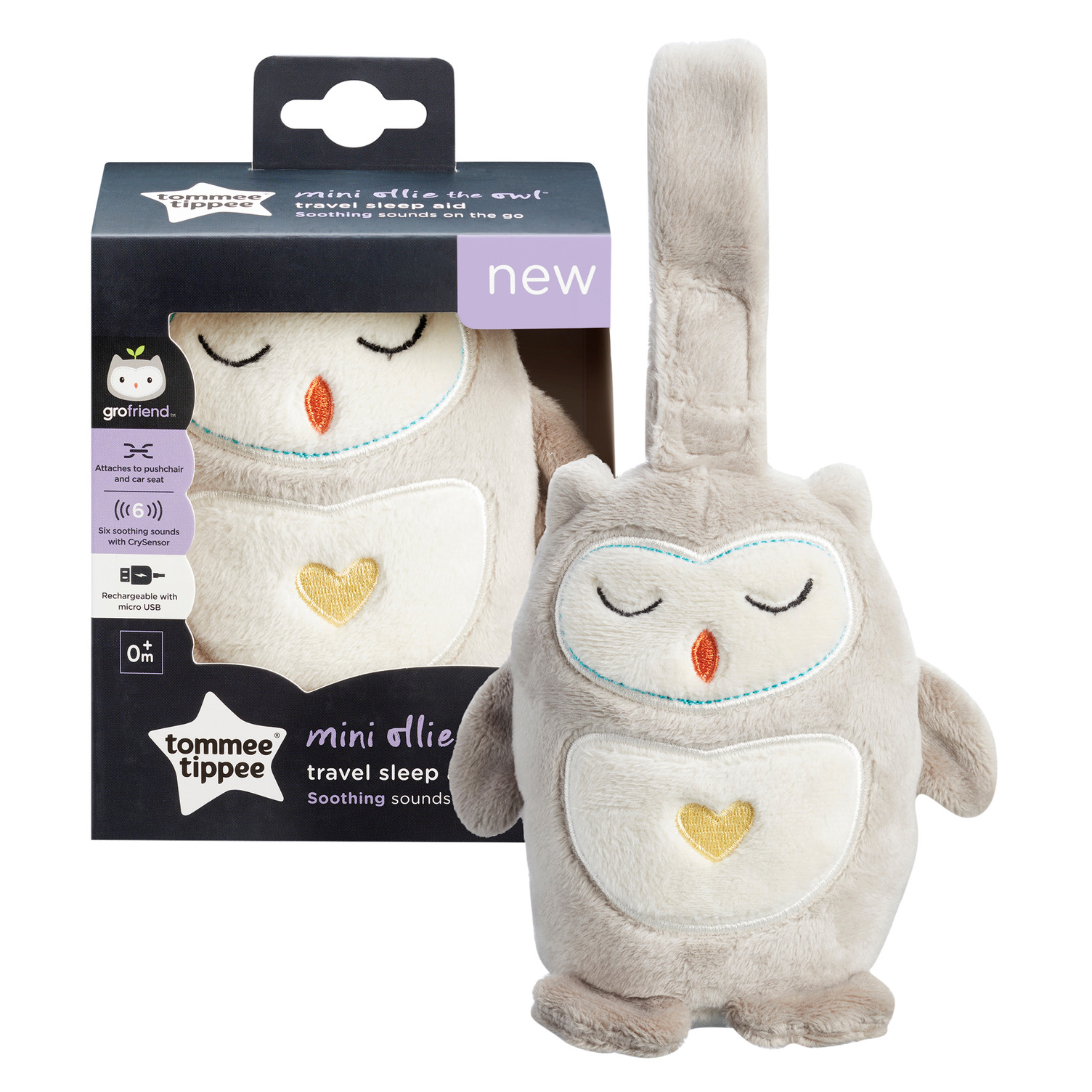 TOMMEE TIPPEE Grofriend  Noční světlo s hudbou Ollie Owl