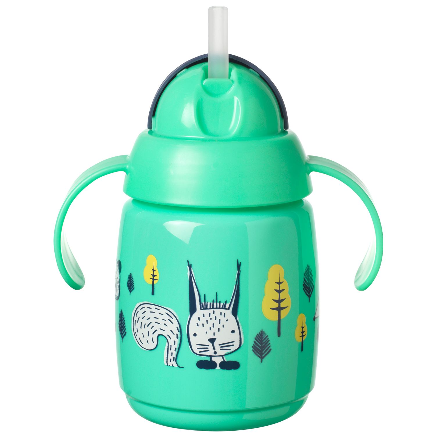 TOMMEE TIPPEE Superstar Netekoucí hrnek s brčkem 6m+ 300 ml 1 ks Zelená