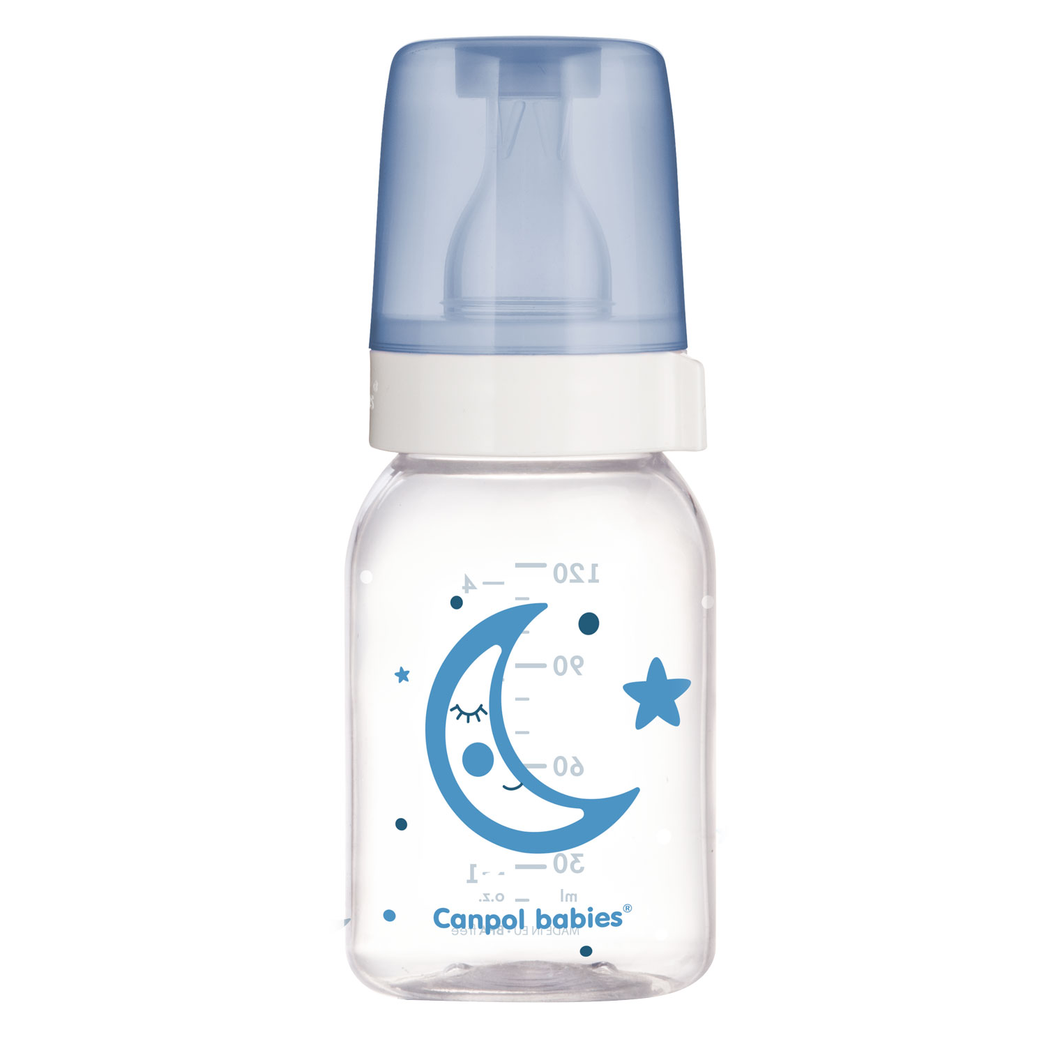 CANPOL Lahev skleněná s úzkým hrdlem NIGHT DREAMS 120ml