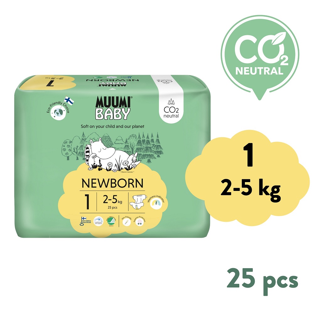 MUUMI BABY Muumi Baby 1 Newborn 2–5 kg (25 ks), eko pleny