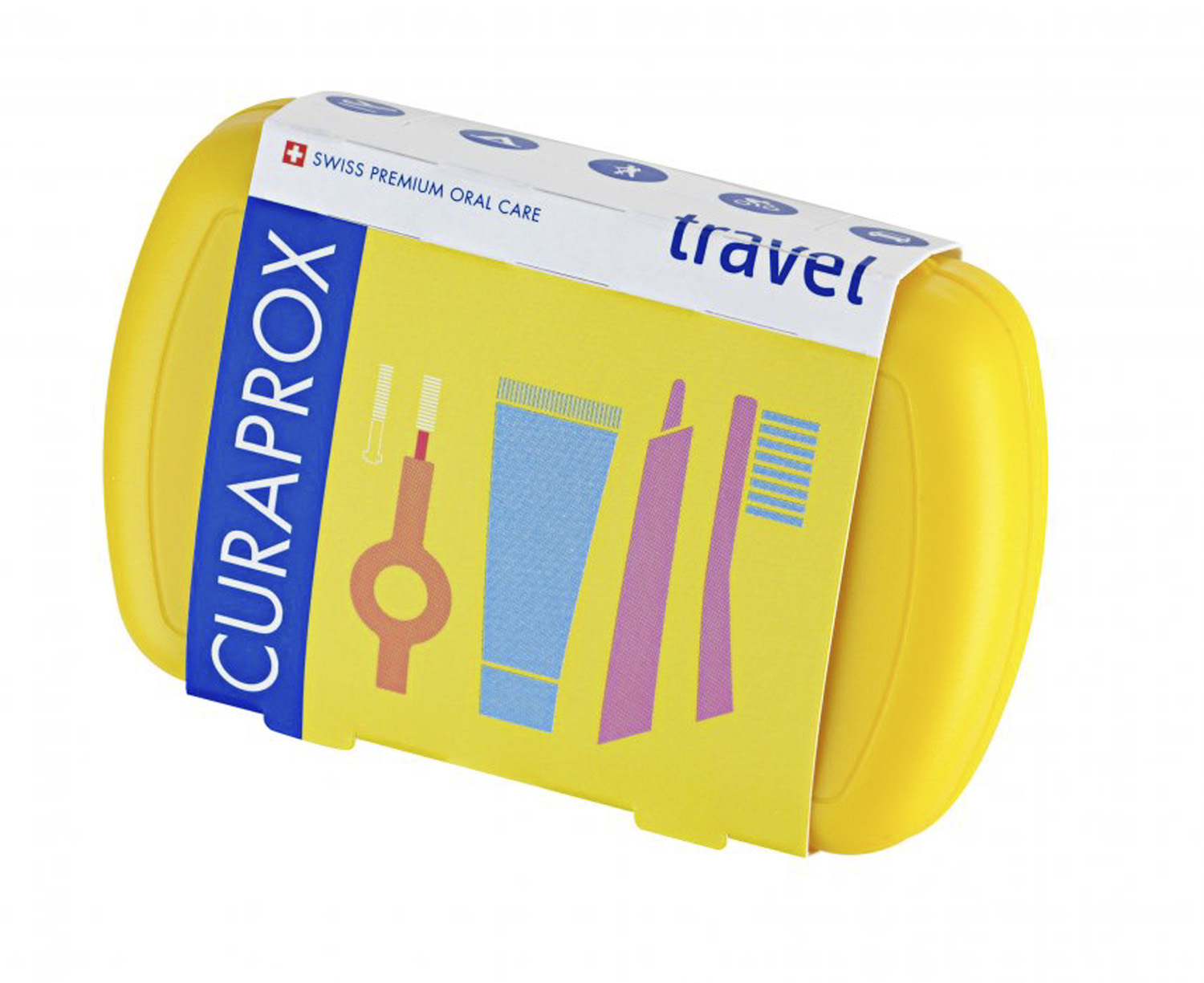 CURAPROX Zubní travel set Žlutá