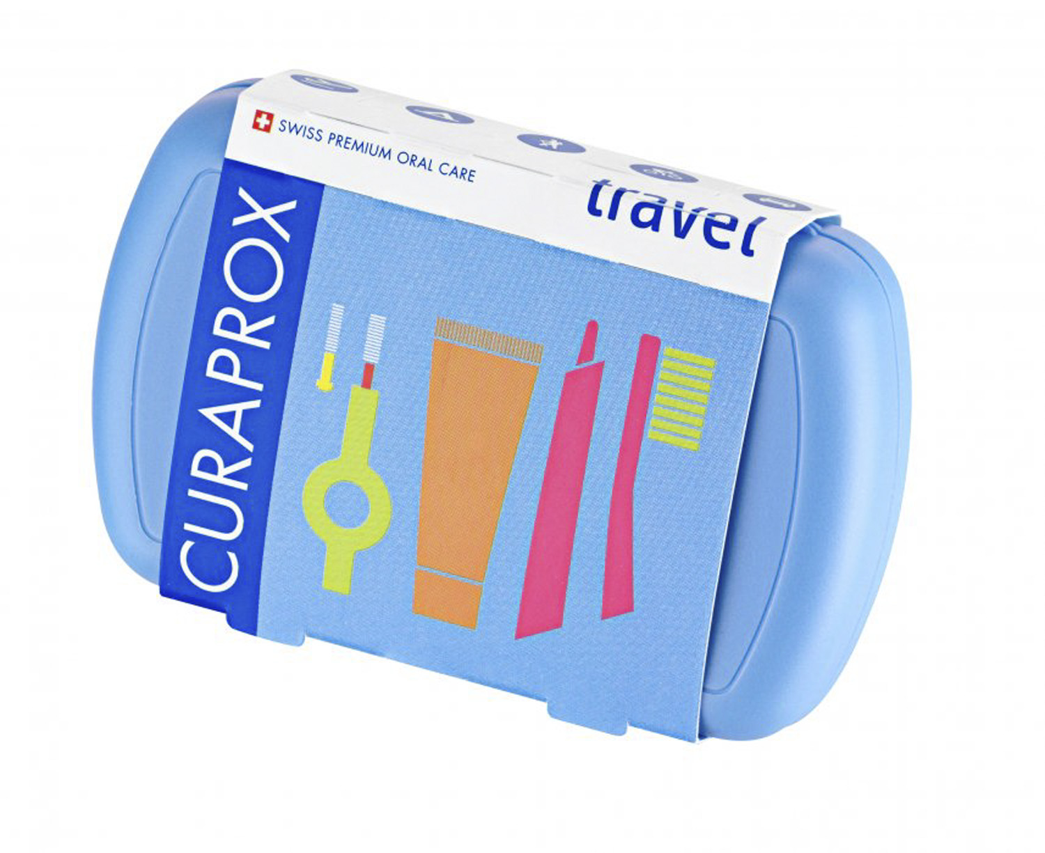 CURAPROX Zubní travel set Modrá