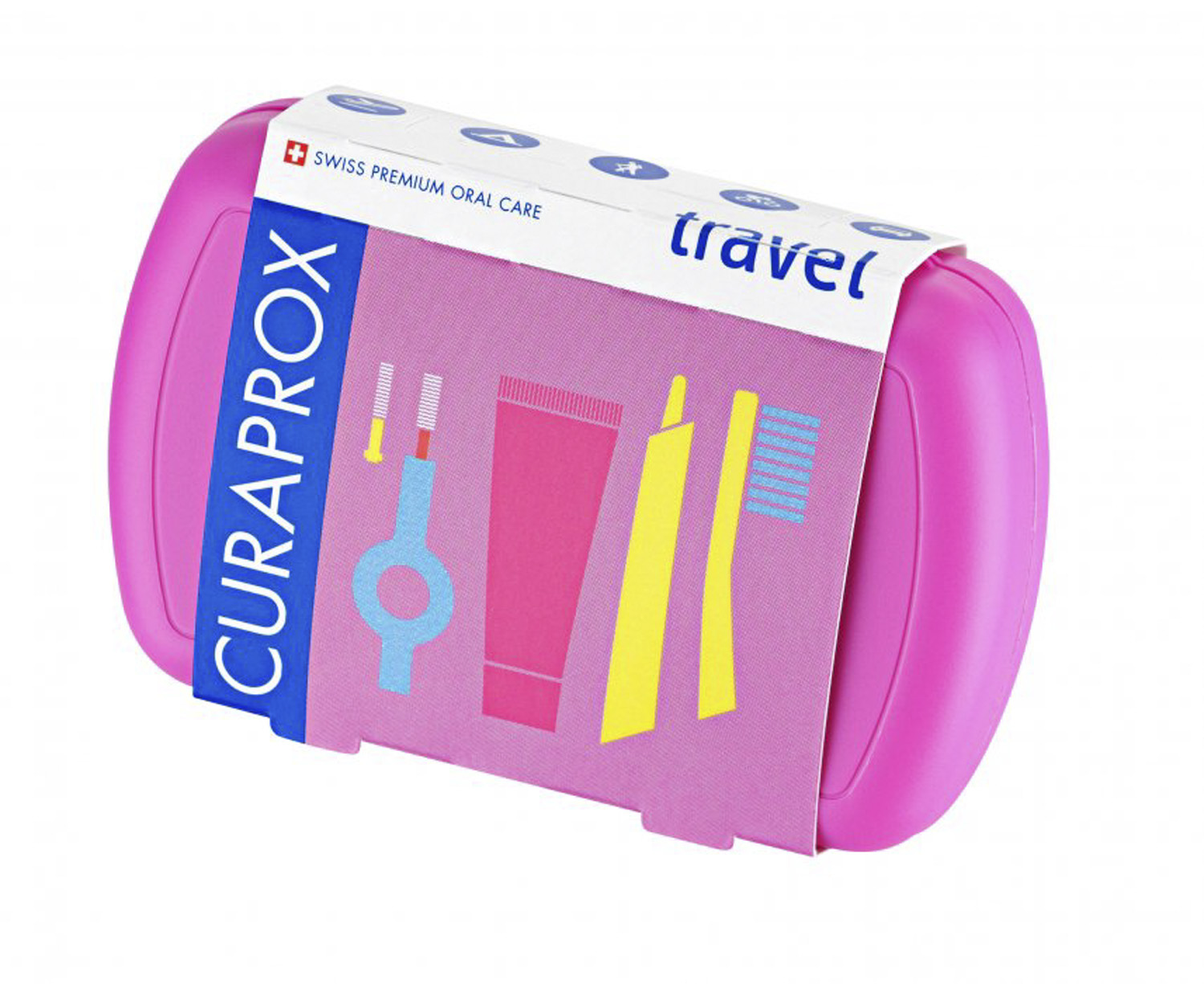 CURAPROX Zubní travel set Růžová