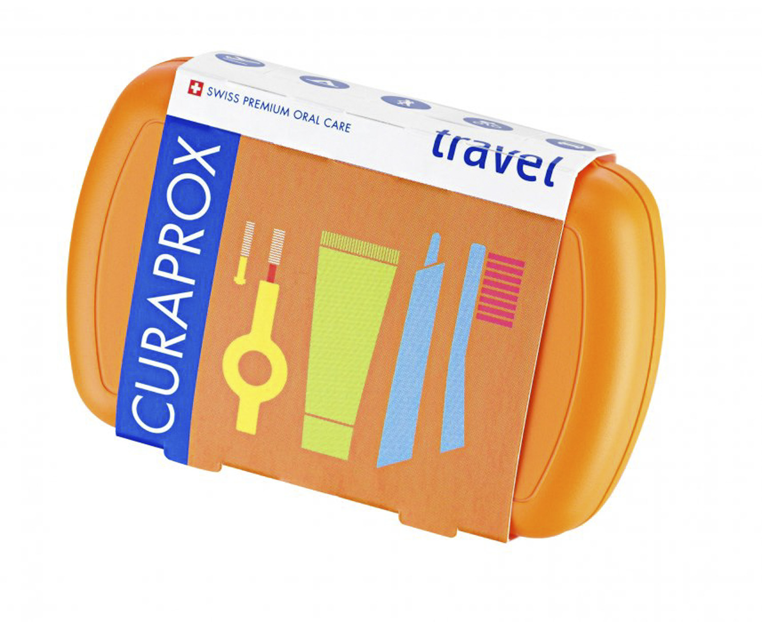 CURAPROX Zubní travel set Oranžová