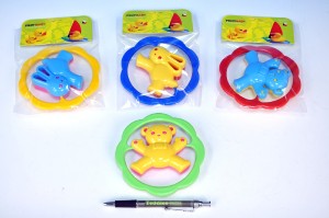 TEDDIES Chrastítko Medvěd/Zajíc plast Mix