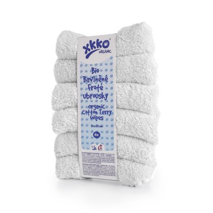 KIKKO Froté ubrousky Organics 21x21  Bílé