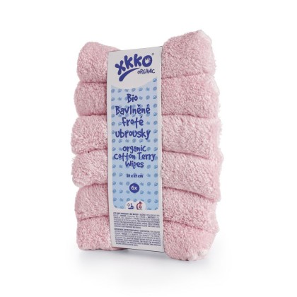 KIKKO Froté ubrousky Organics 21x21  Baby Pink