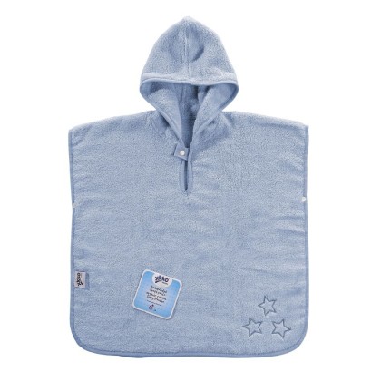 KIKKO Froté pončo Organic  Baby Blue