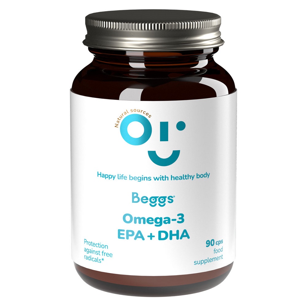 BEGGS Beggs Omega-3, EPA+DHA 90 kapslí