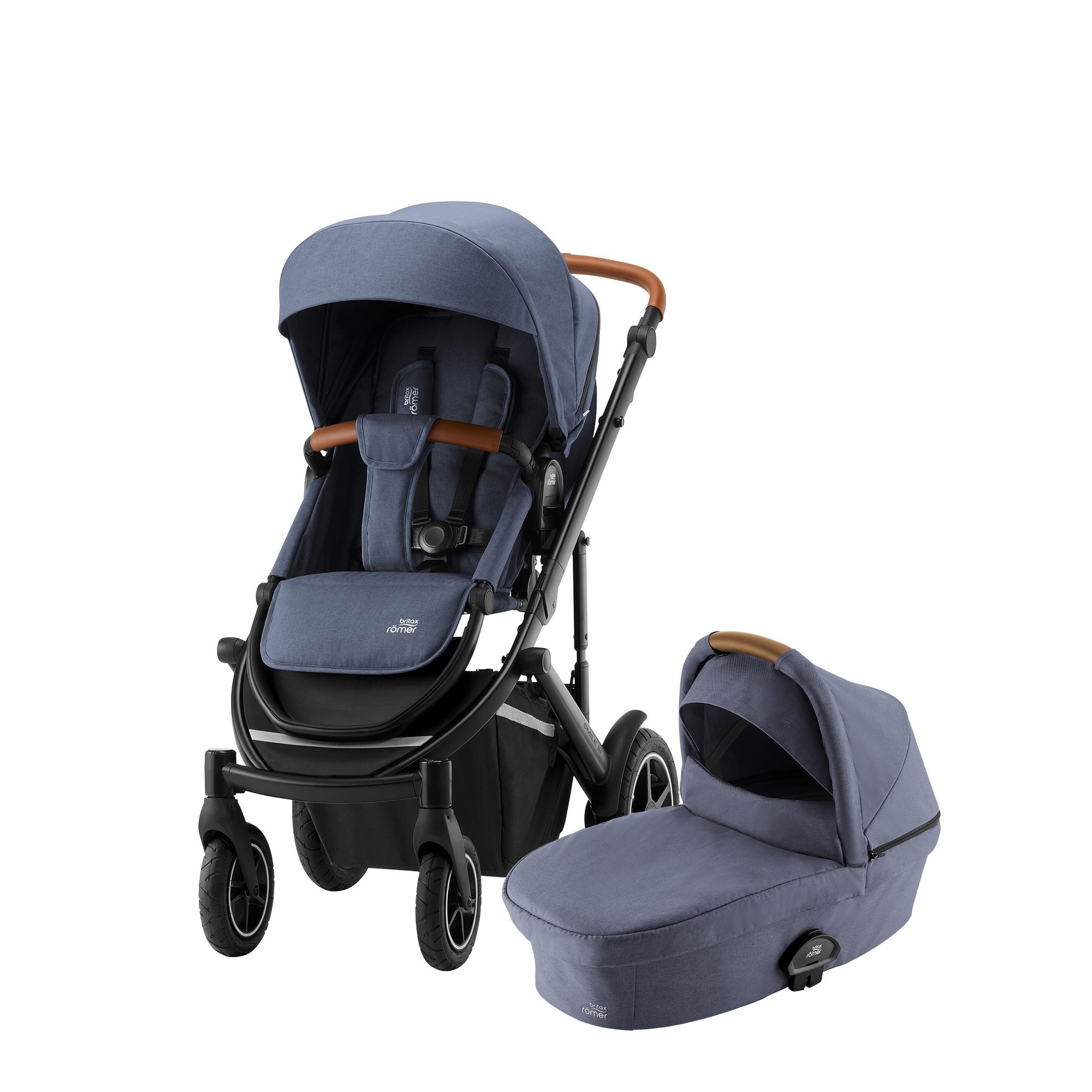 BRITAX RÖMER Set kočárek Smile III + hluboká korba 2022 Indigo Blue