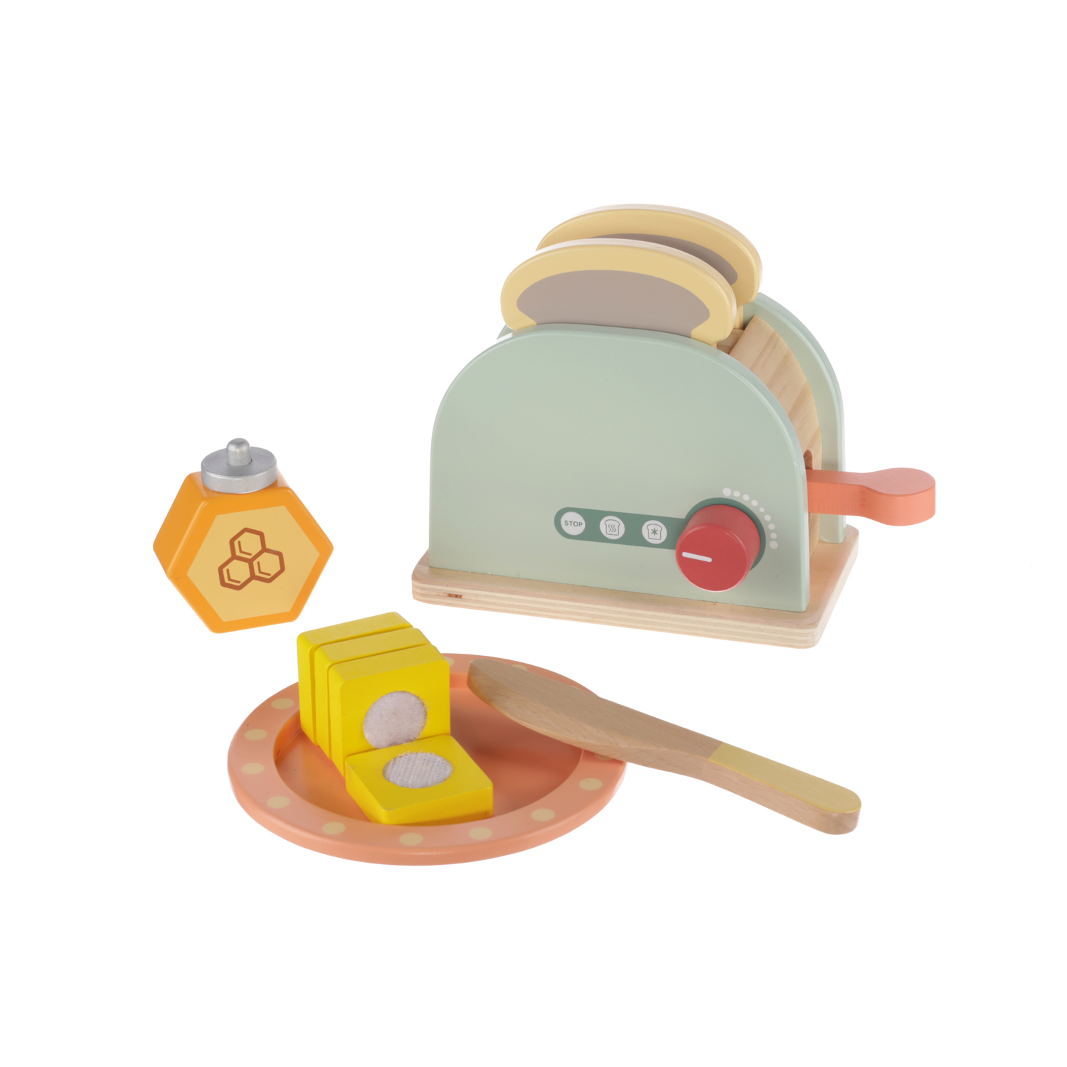 ZOPA Dřevěný toaster set Wood