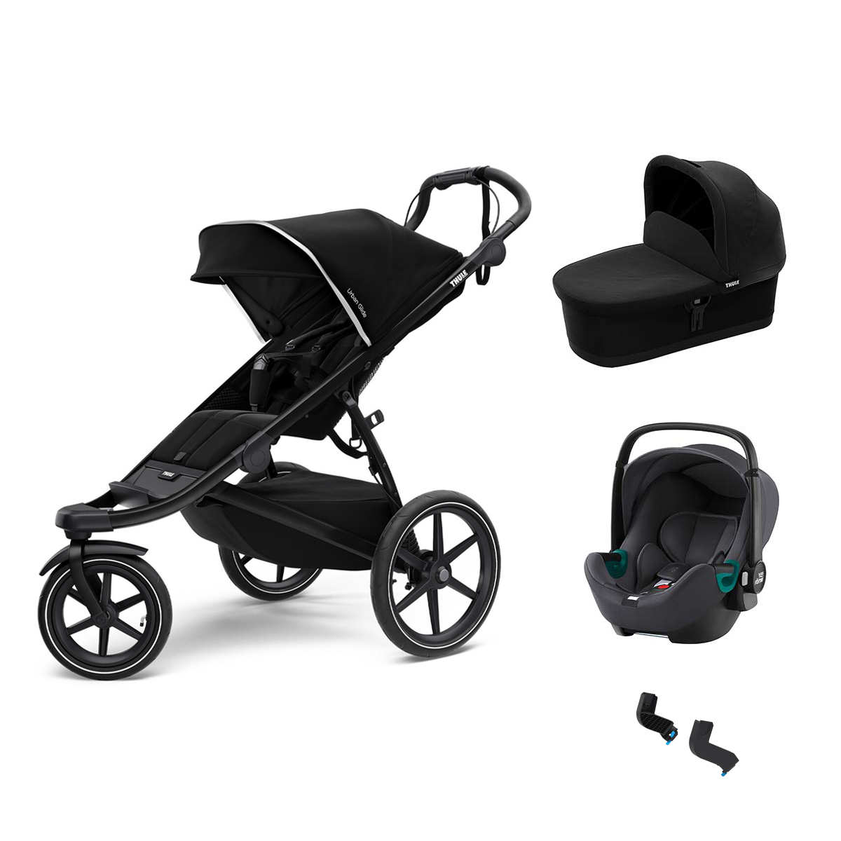 THULE Set Kočárek Urban Glide 2+Autosedačka Baby-Safe Core +Urban Glide adaptér Maxi Cosi+hluboká ko