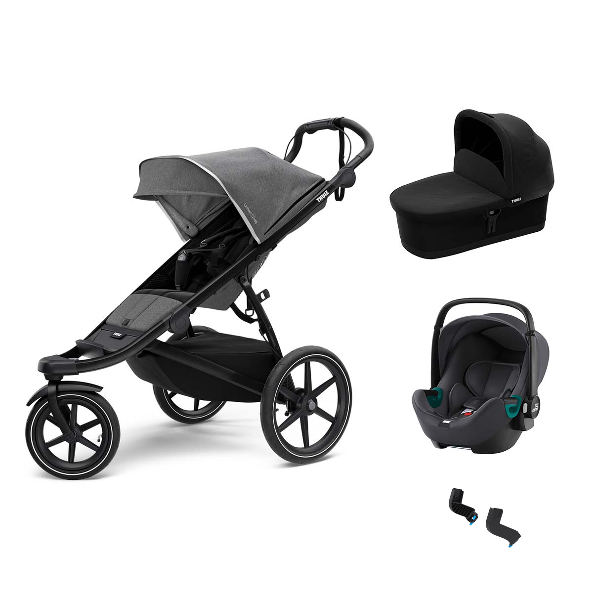 THULE Set Kočárek Urban Glide 2+Autosedačka Baby-Safe Core +Urban Glide adaptér Maxi Cosi+hluboká ko