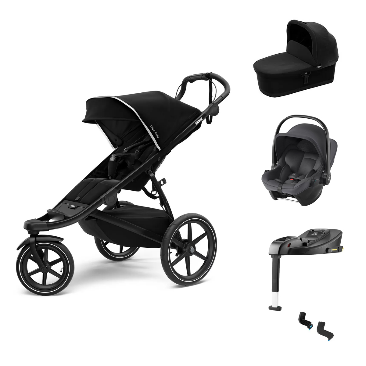 THULE Set Kočárek Urban Glide 2+Autosedačka Baby-Safe Core +Baby-Safe Core Base +adaptéry MC+hl.korb