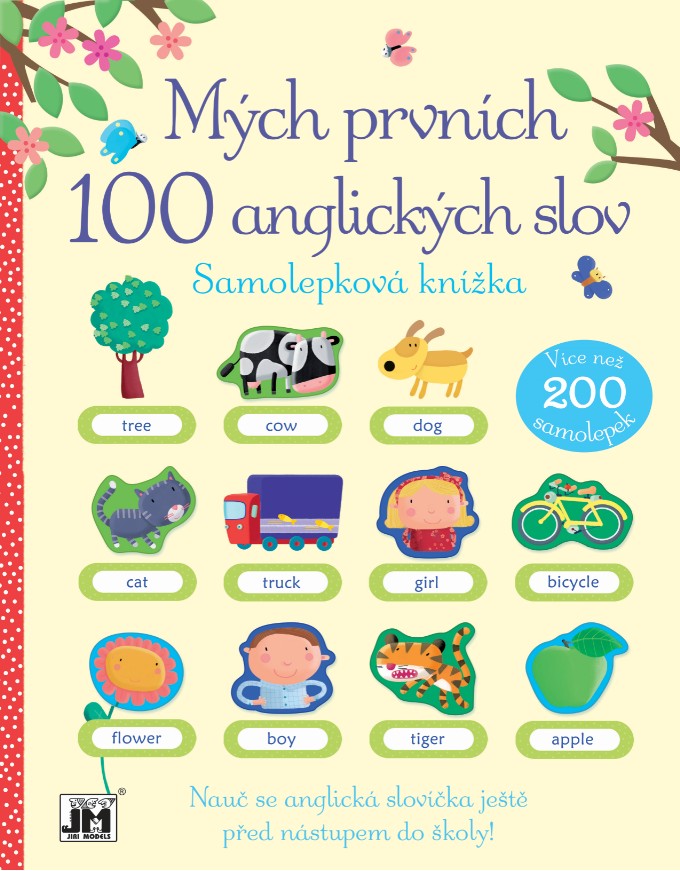 JIRI MODELS  Samolepková knížka 100 angl. Slov