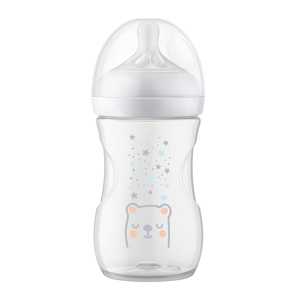 AVENT Láhev Natural Response s ventilem AirFree 260 ml, 1m+ Medvěd