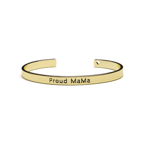 PROUD MAMA Náramek Bangle Zlatý