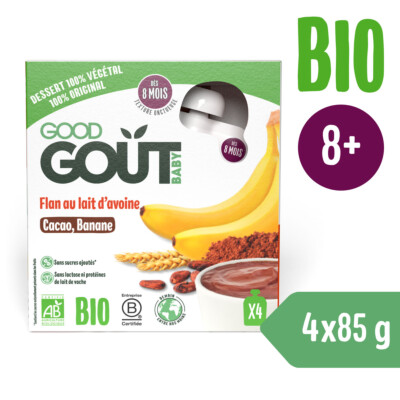 Good Gout BIO Ovesný dezert s datlemi, kakaem a banánem (4x85 g) 4x85g