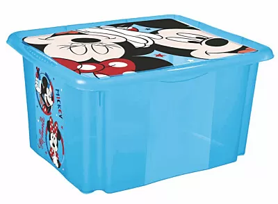 Úložný box s víkem malý "Mickey", Modrá