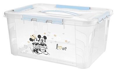 Domácí úložný box "Mickey & Minnie", Matná modrá XL