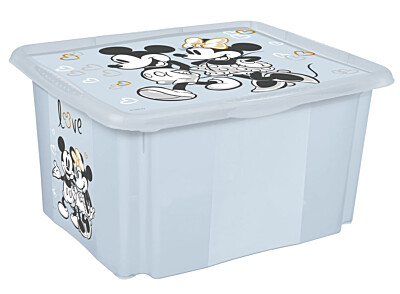 Úložný box s víkem malý "Mickey", Modrá II