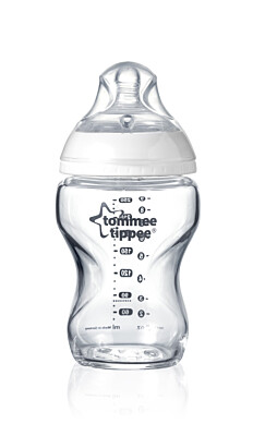 Skleněná kojenecká láhev C2N 250ml 0m+