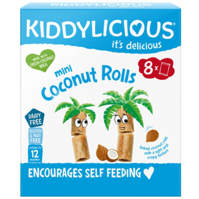 Kiddylicious mini kokosové trubičky 8x6,8g