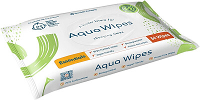 Vlhčené ubrousky Aqua Wipes 100% rozložitelné