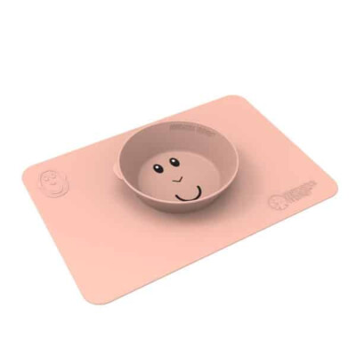 Anti-Slip Bowl -Protismyková miska s podložkou, Dusty Pink