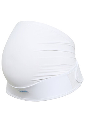 Těhotenský nastavitelný podpůrný pás přes bříško, Bílý L-XL