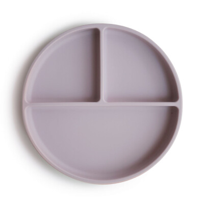 Mushie silikonový talíř s přísavkou, Soft-lilac