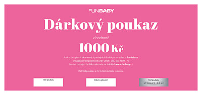 Dárkový poukaz FunBaby 1 000 Kč