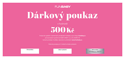 Dárkový poukaz FunBaby 500 Kč