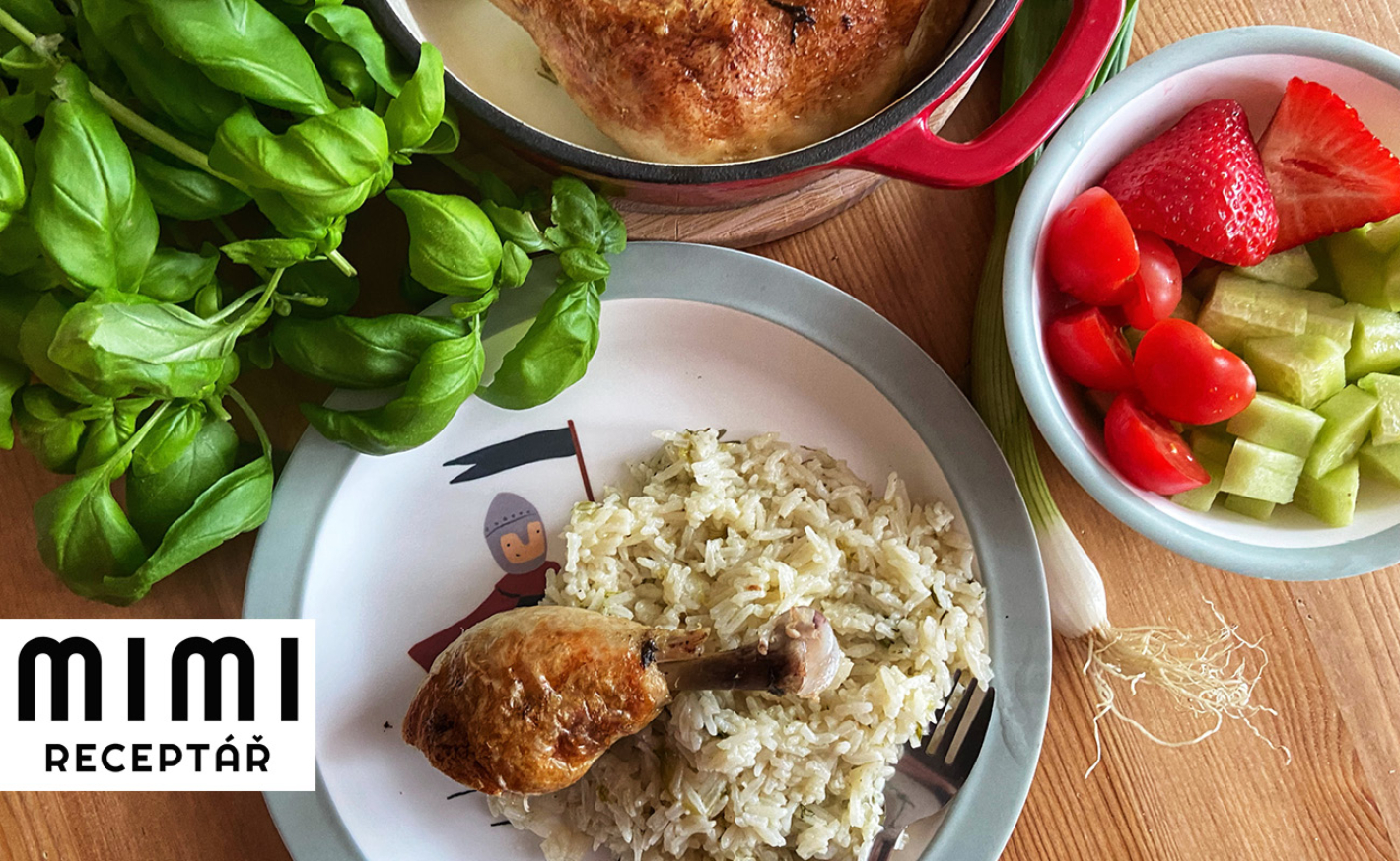 Recepty pro děti: Pečené kuře s cibulovou rýží 